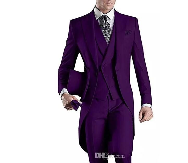 Grosshandel Custom Design Weiss Schwarz Grau Hellgrau Lila Burgund Blau Frack Herren Party Groomsmen Anzuge In Hochzeit Smoking Jacke Hose Krawatte Weste Von Gwenhwyfar 60 1 Auf De Dhgate Com Dhgate