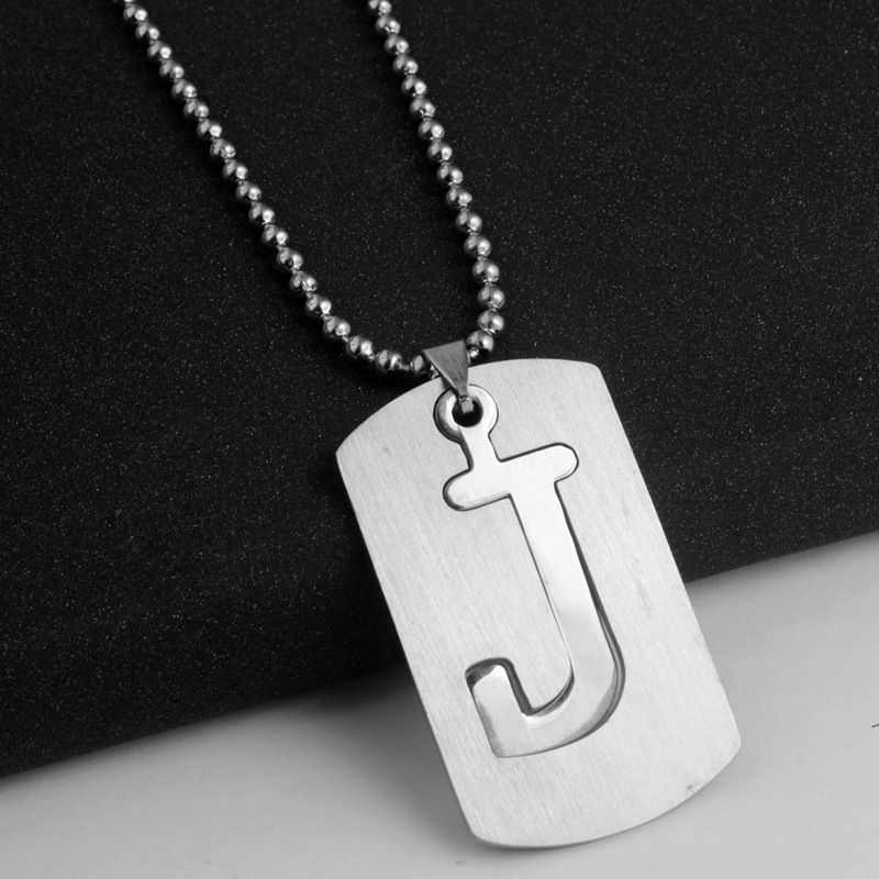 Alphabet J Name Sign Pendant Necklace 