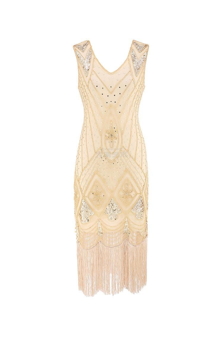 white flapper wedding dress