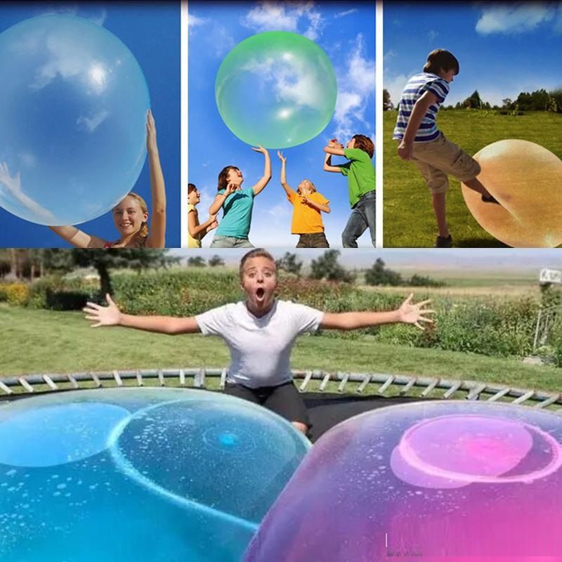 Bola de Burbujas de Agua Inflable súper Grande Niños Globo Grande Lleno de Aire/Agua Suave para niños Adultos Fiesta de Verano y Juguete de Juego de Agua hook.s Bolas de Burbujas Gigantes