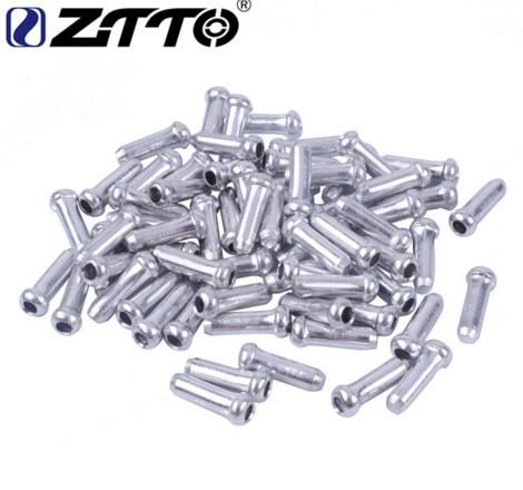 100pc Aluminum Bike Bicycle Brake Shifter Inner Cable Tip Wire End Cap Blue