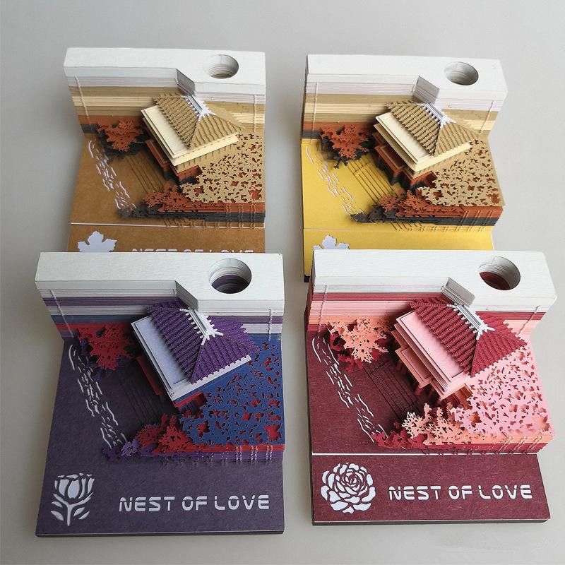 2021 Hot Selling Creative Product Omoshiroi Block Three Dimensional Convenience Sticker Qingshui Temple Note Paper 3d Love Nest Note K0192 From Growvin 67 73 Dhgate Com