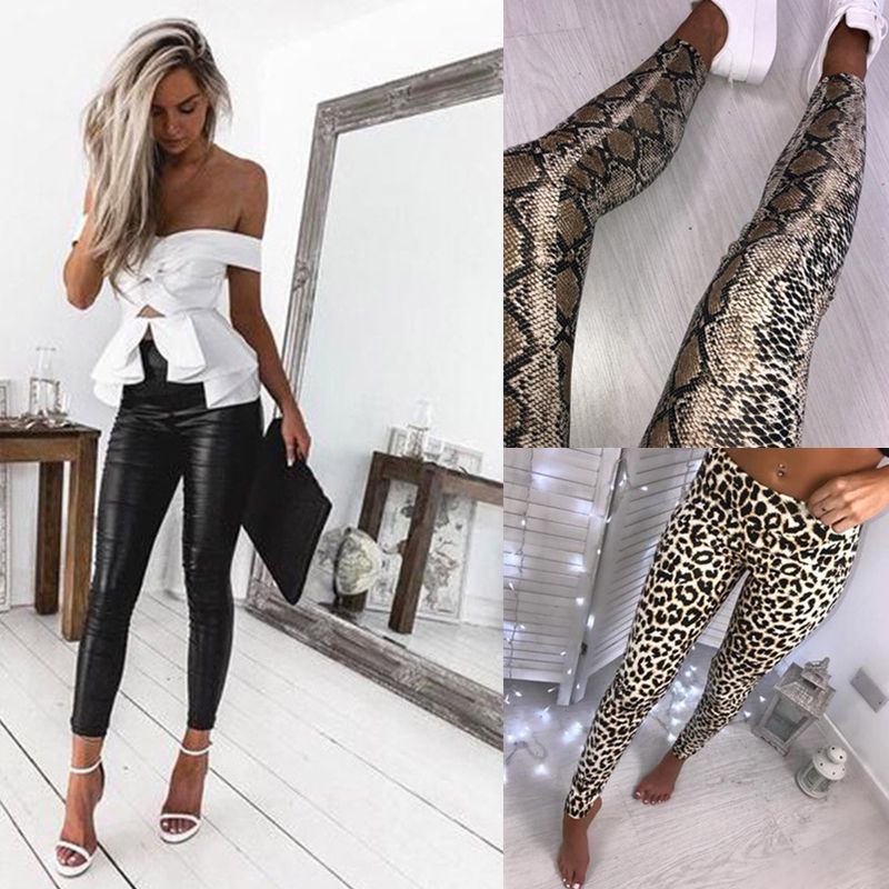 women's leather leggings pants