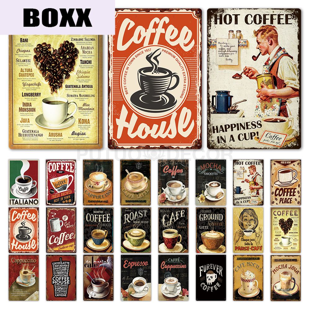 Download 2021 Coffee Tin Sign Vintage Metal Sign Plaque Metal Vintage Wall Decor For Kitchen Coffee Bar Cafe Retro Metal Posters Iron Painting From Boxx 1 21 Dhgate Com