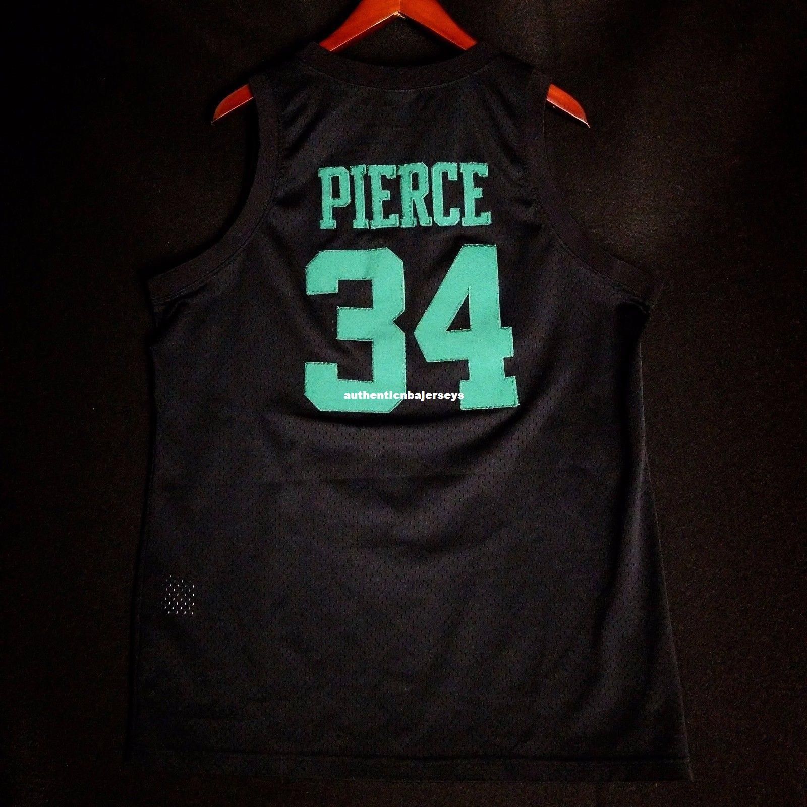 100 Stitched 34 Paul Pierce Stitched Sewn Wholesale Jersey Black Mens