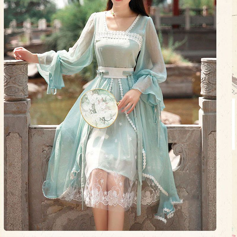 Compra Trajes Chinos Antiguos Para Mujer Vestido Diario De La Dinastía Tang  De Han Vestidos De Cosplay Traje Chino Antiguo Vestido De Hilado De Manga  Larga De Hadas Barato | Entrega Rápida