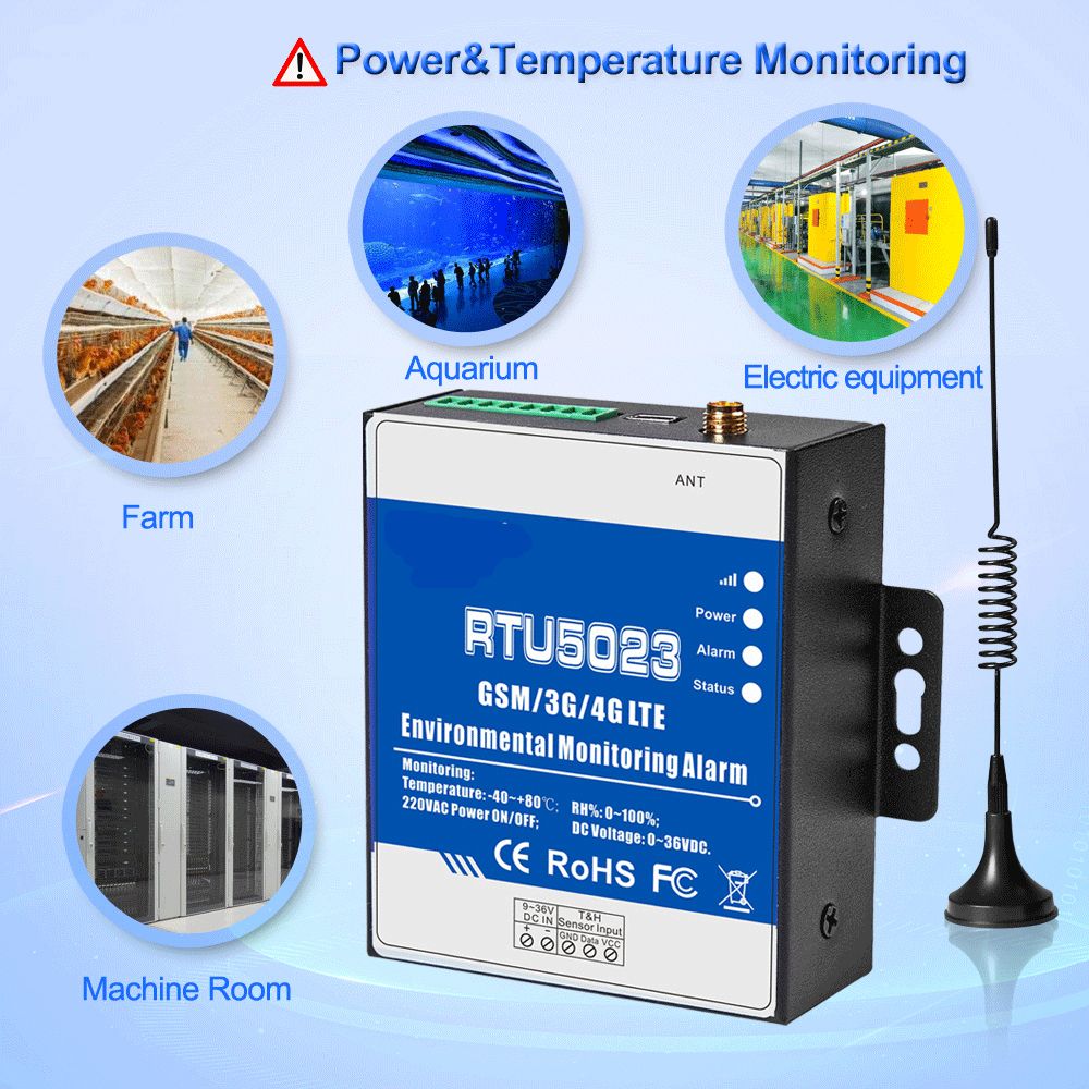 RTU5023 Wireless GSM SMS Alarm System Temperature Timer Monitor Remote Control