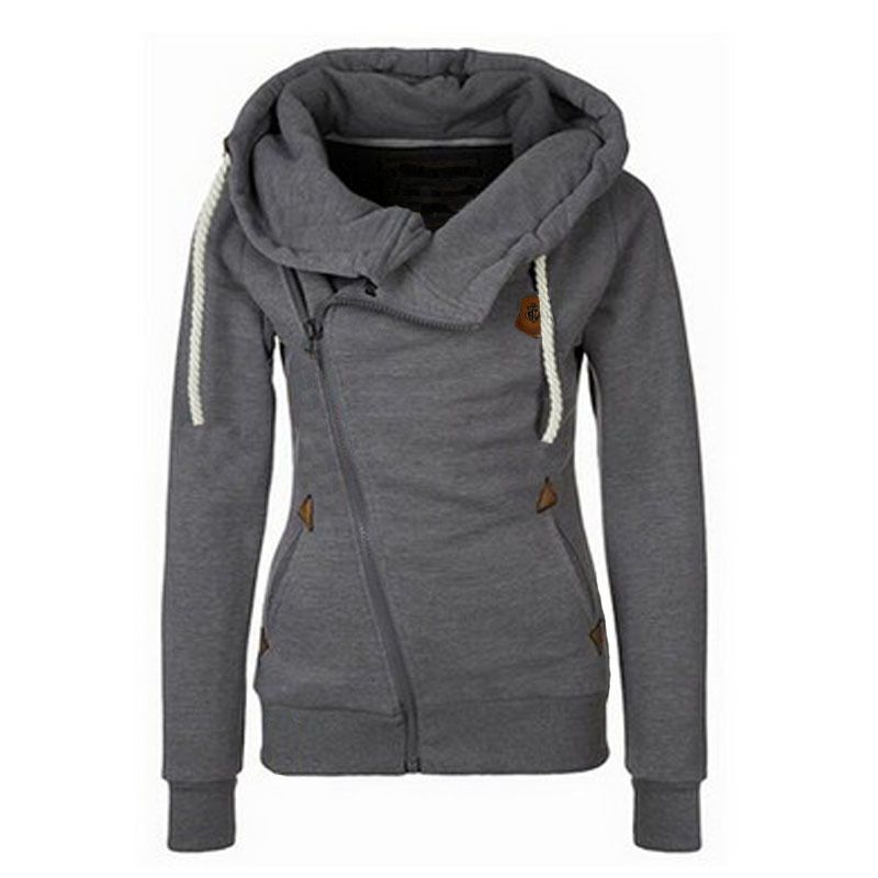 Compra 2020 De Las Mujeres Hoodies Cardigan Cierre Relámpago Del Lado De La  Manga Del Suéter Con Capucha Larga Jersey De Lana De Chicas Suéter Envío S  XL Barato | Entrega Rápida