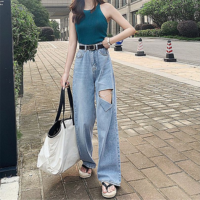 calça larga feminina jeans