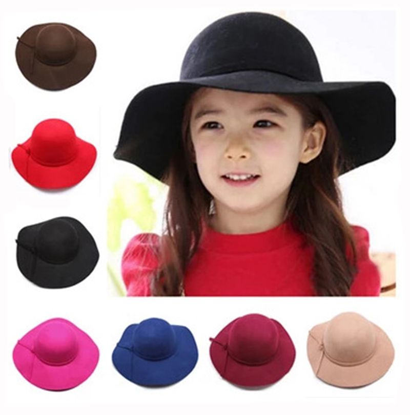 girls wool floppy hat