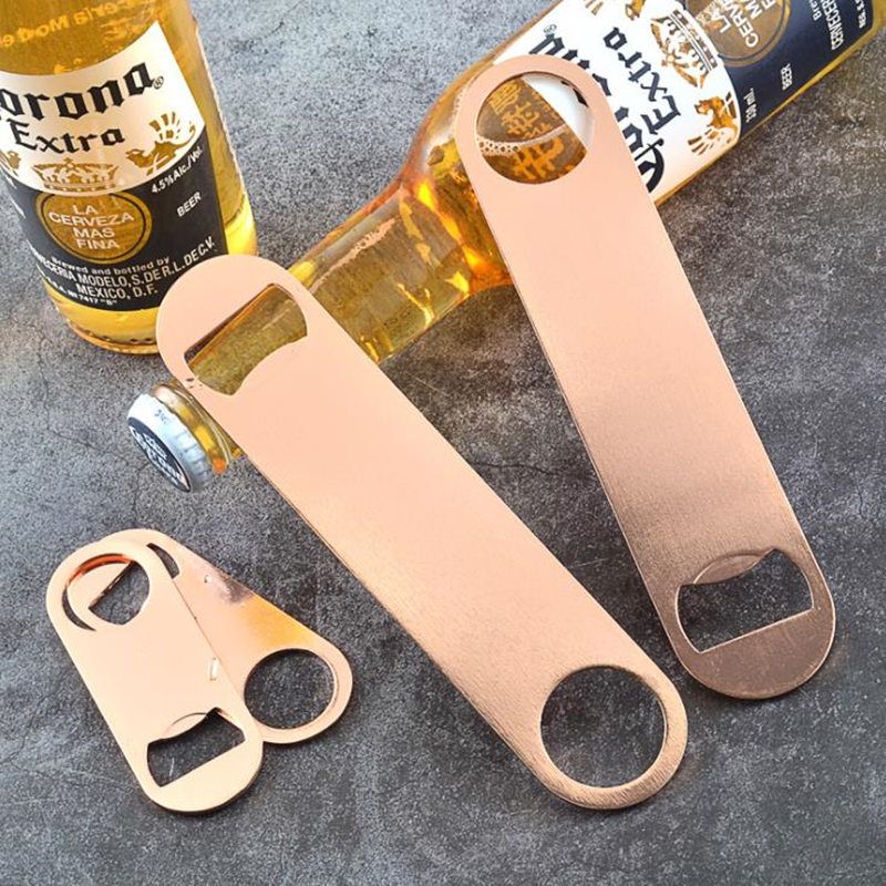 2020 Rose Gold Stainless Steel Beer Bottle Opener Beer Soda Cap Red