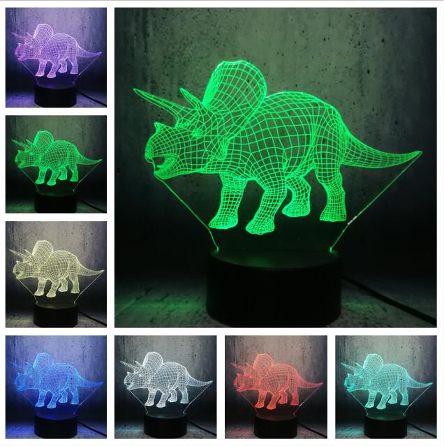 triceratops night light