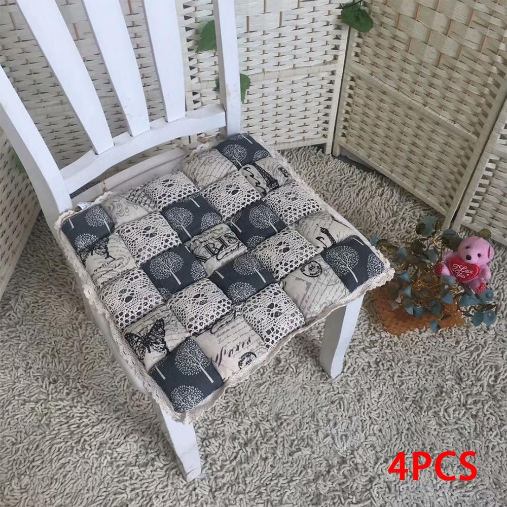 4pcs sigara kayma 40 40 4 cm odasi mutfak bahce yemek icin koltuk pedler sandalye minderi sandalye koltuk minderi uzerinde vintage floral tie