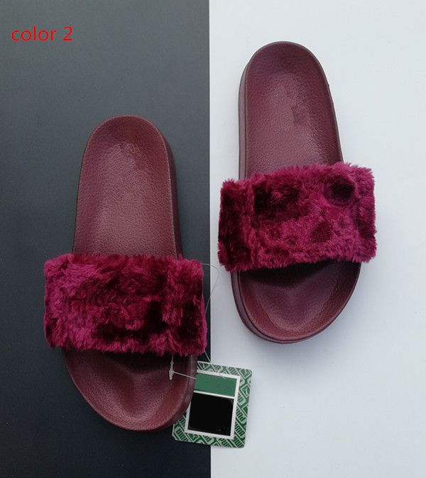 red fenty slides