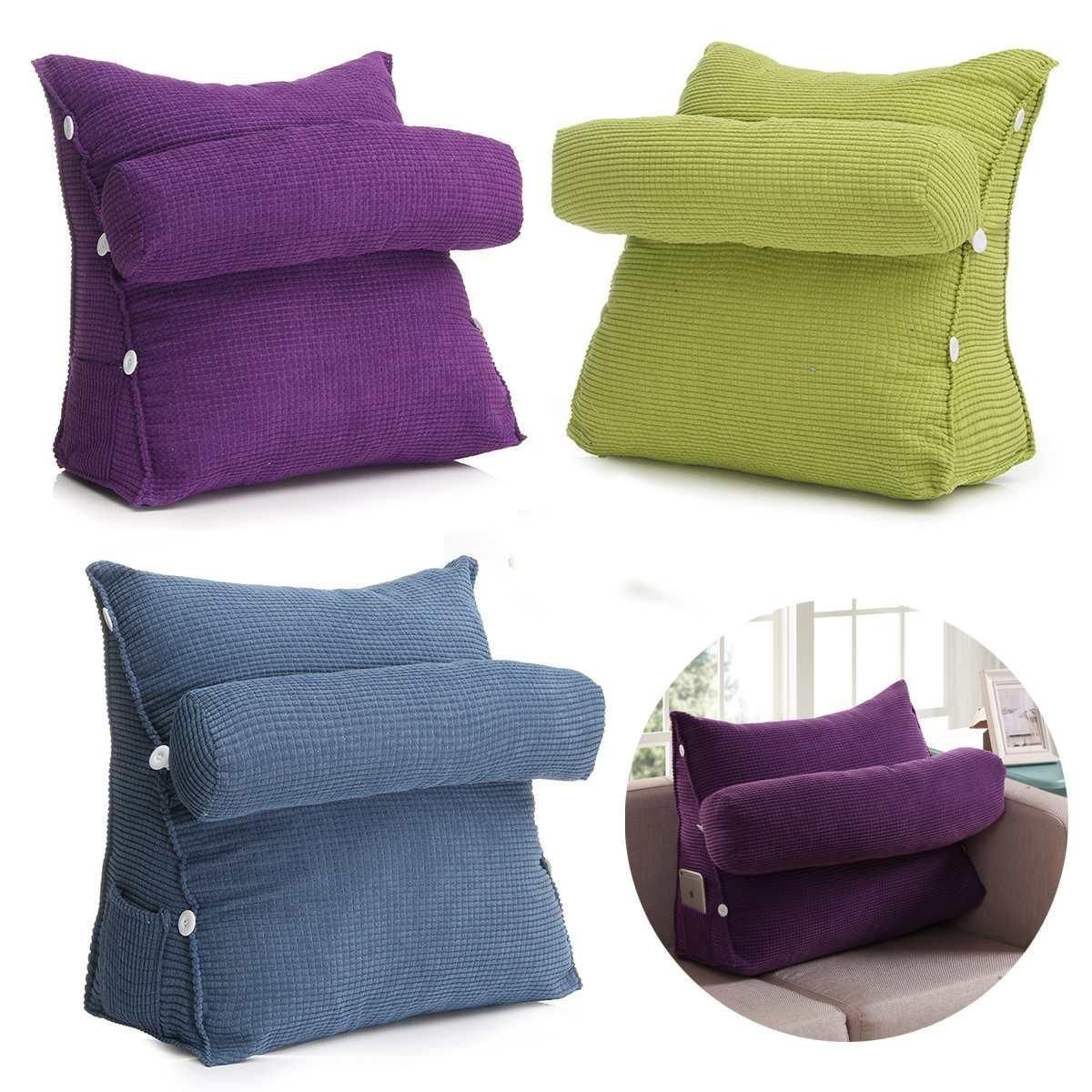 Triangle Sofa Cushion Back Pillow Bed Backrest Office Chair Pillow