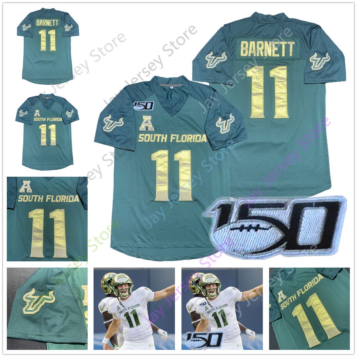 2021 Custom USF South Florida Football Jersey College 56 Juwuan Brown 10 Kelley Joiner Jr. 19