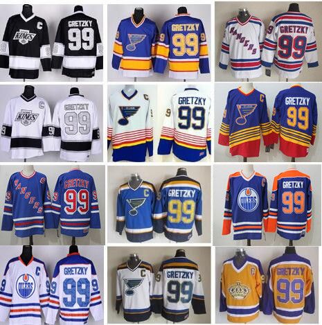 Maillot Vintage Wayne Gretzky - New York Rangers Années 90, Taille L, Bleu
