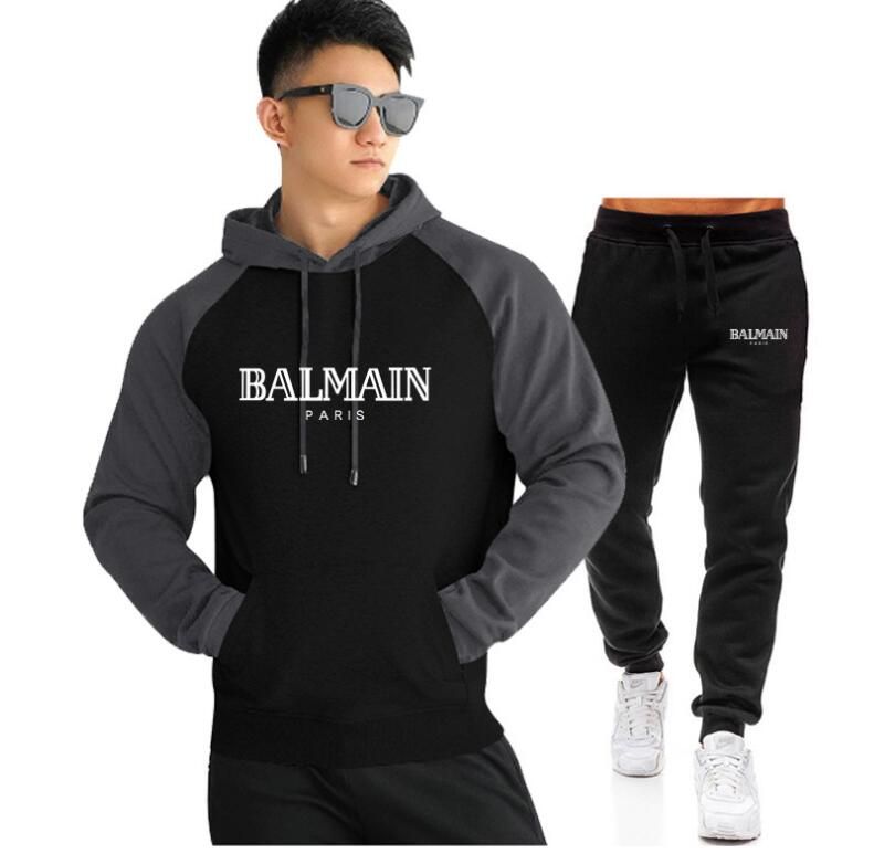 balmain tracksuit grey