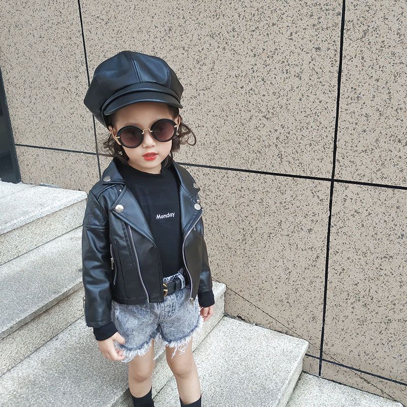 baby girl leather jacket