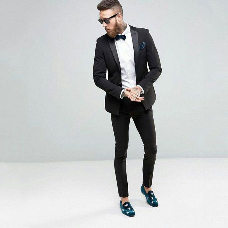 Trajes | Chaqueta de traje super skinny con botonadura simple Azul | boohoo  Hombre – Logiciel Export