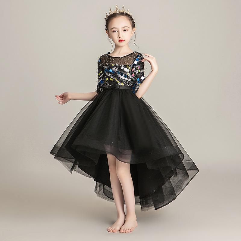 kids black party dress