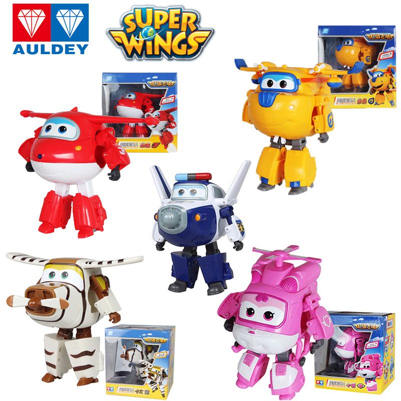 Tv Animation Super Wings Transforming Plane Robot Characters Kids Toys Xmas Gift