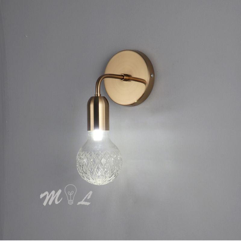 2020 Modern Glass Lamp Golden Wall Lamps Bathroom Lamp
