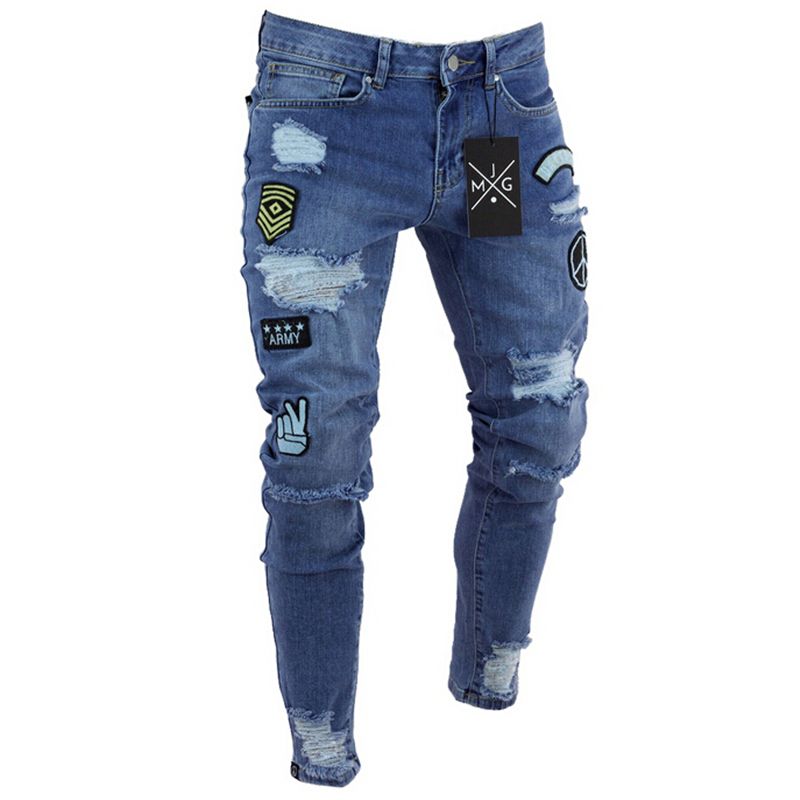 destroyed ripped jeans mens