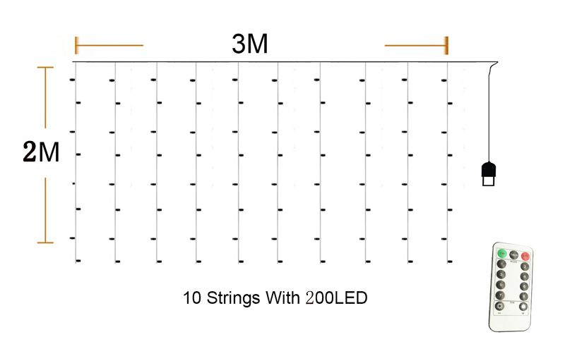 3 * 3m 300LED.