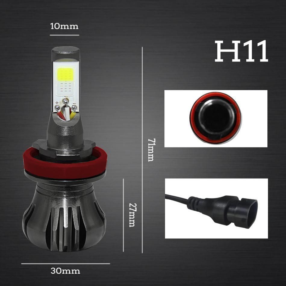 H8//H9//H11 S7 60W 6400LM LED Headlight Kit Bulbs Fog Lamp Signal Beam 6000K Auto