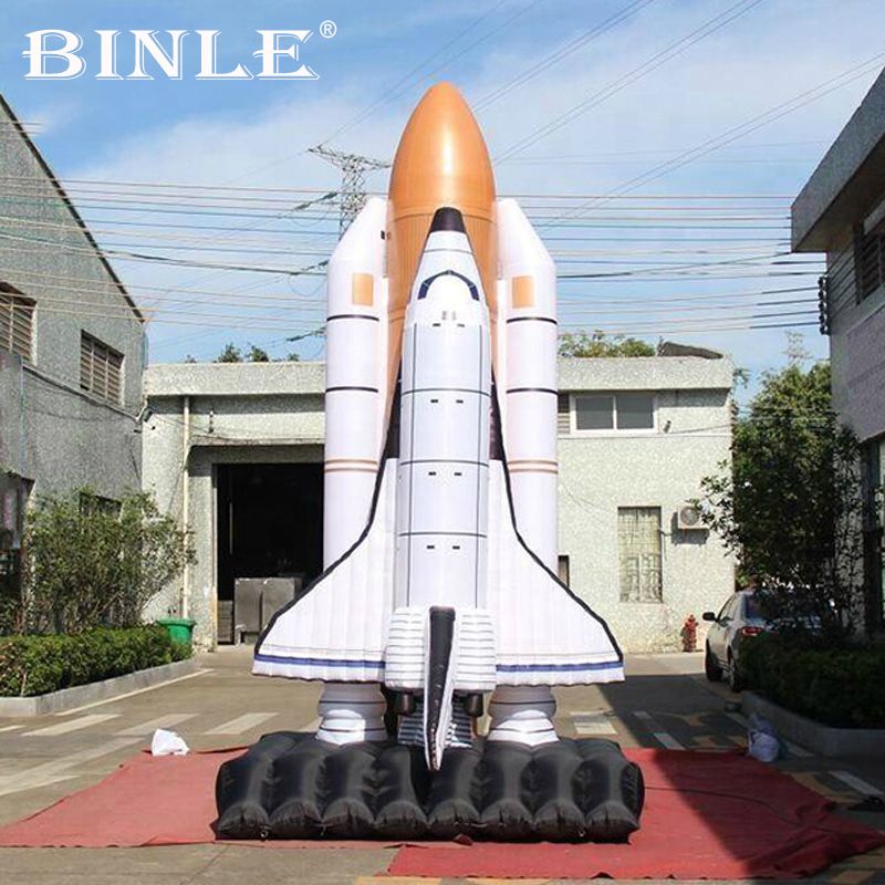 Shop Advertising Inflatables Online, Hot Sale Inflatable Space Shuttle With Base Rocket