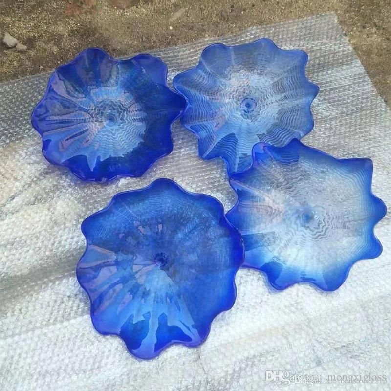 Wedding Decorative Glass Wall Plates Custom Made Hand Blown Glass