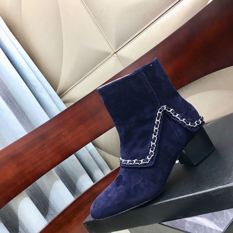ladies blue leather ankle boots