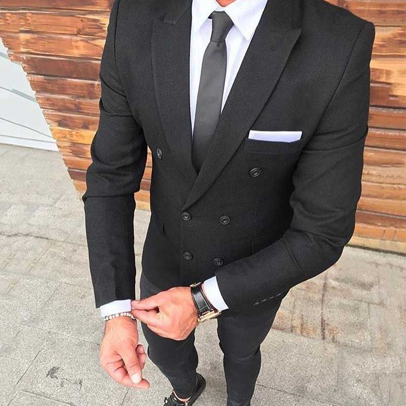 black casual suit