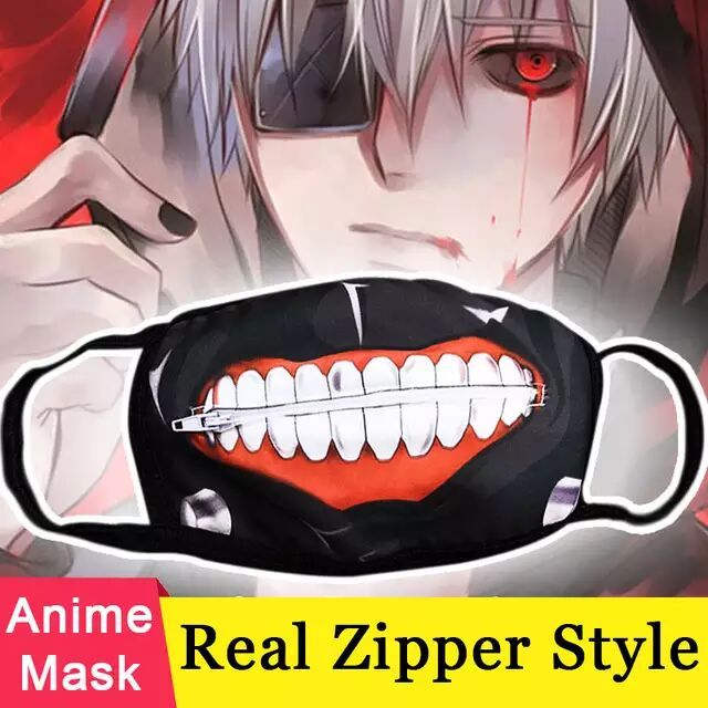 Buy Dropship Products Of Anime Zipper Mask Cartoon Kpop Fashion Tokyo Ghoul Mask Muffle Face