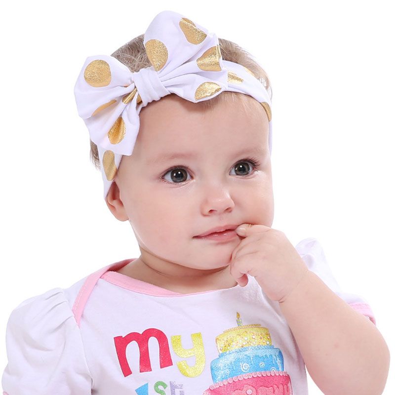 Baby Girls Lovely cute Gold Dot Headbands Kids Knotted Bow Head bands Children Infant Hair Accessories Baby Girls Lovely cute Gold Dot Headbands Kids Knotted Bow Head bands Children Infant Hair Accessories