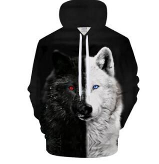 moletom com capuz with wolf