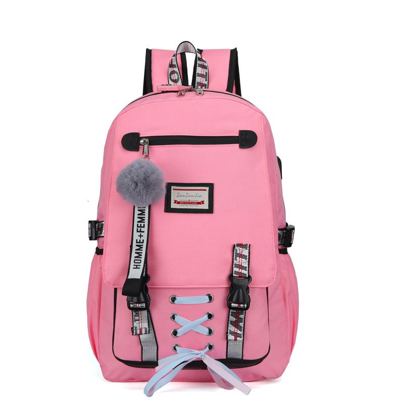 pink computer backpack