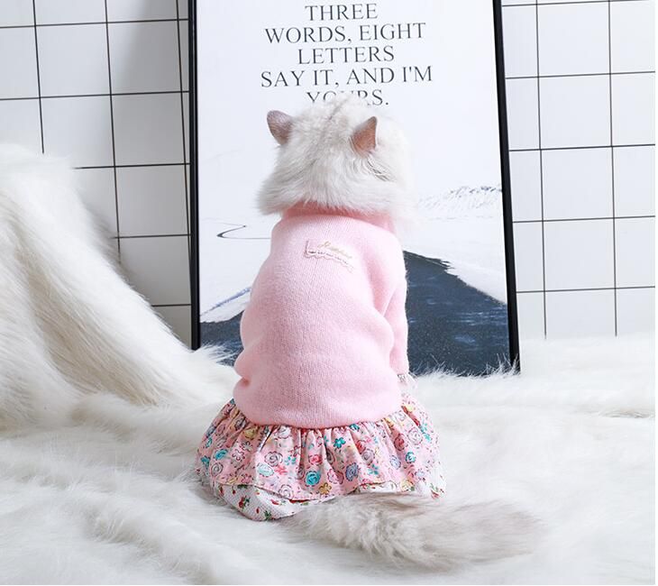 Yellow,Cat Clothes,Cute Female Care Clothing,Cute Pet Warm Autumn And  Winter Clothes For Cats From Supplierpro, $85.43
