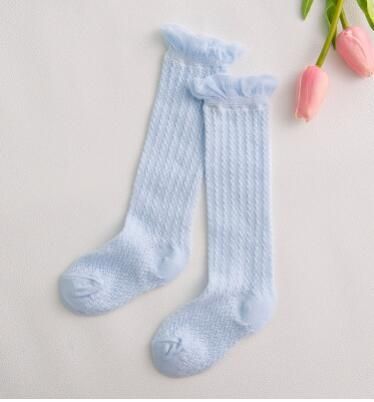 Infant Baby Socks High Long Knitted Thin Cotton Socks for Newborn Boys Girls