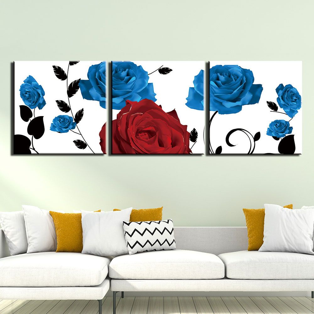 2020 Canvas Wall Art Blue Red Rose Flower Pictures Prints Poster For Bedroom Home Wall Decor Canvas Painting From Jonemark2014 23 92 Dhgate Com