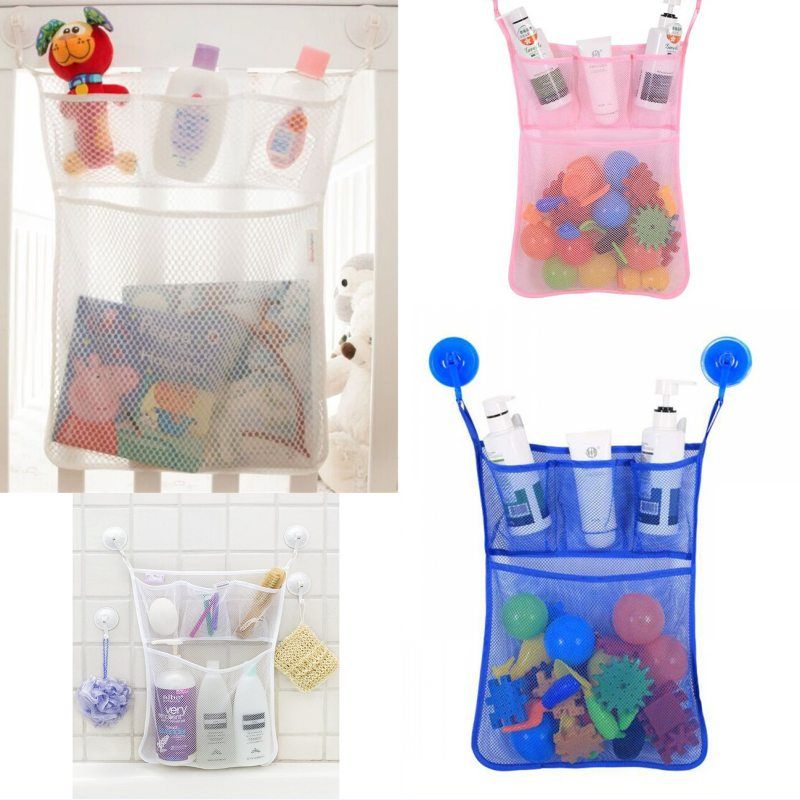 Baby Bad Spielzeug Tidy Lagerung Saugnapf Tasche Mesh Badezimmer Organizer HK ST 