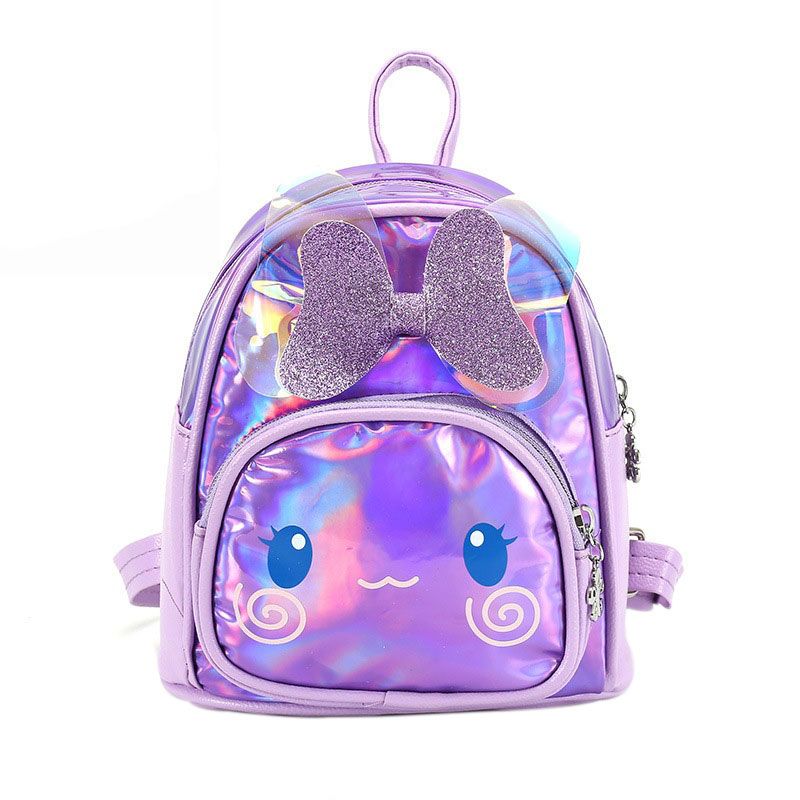 purple holographic backpack