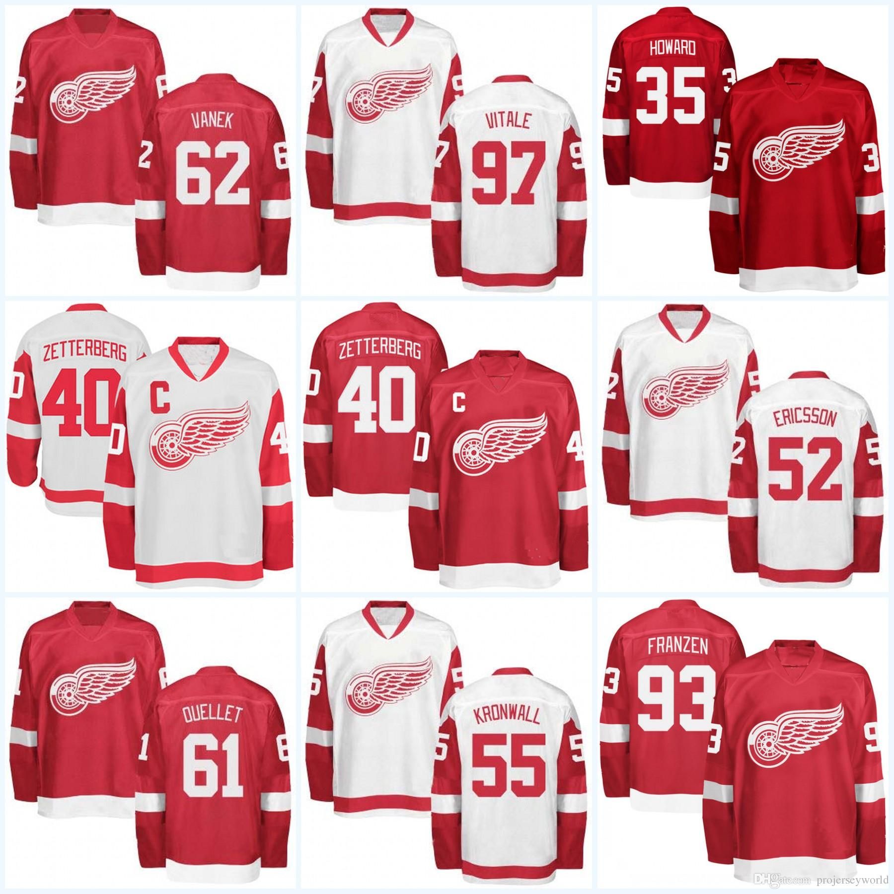 womens red wings jersey
