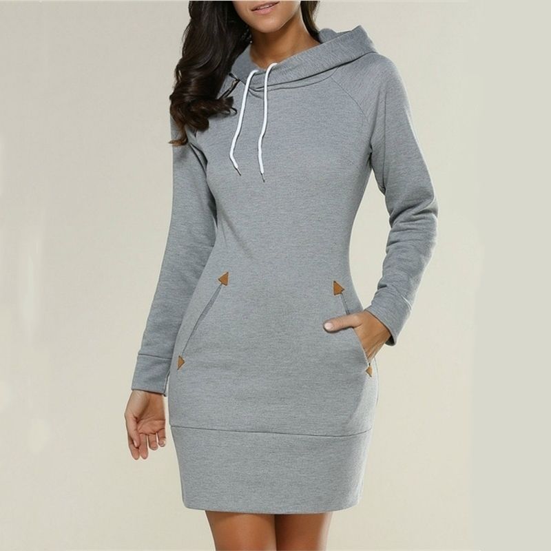 women's long hoodie dress