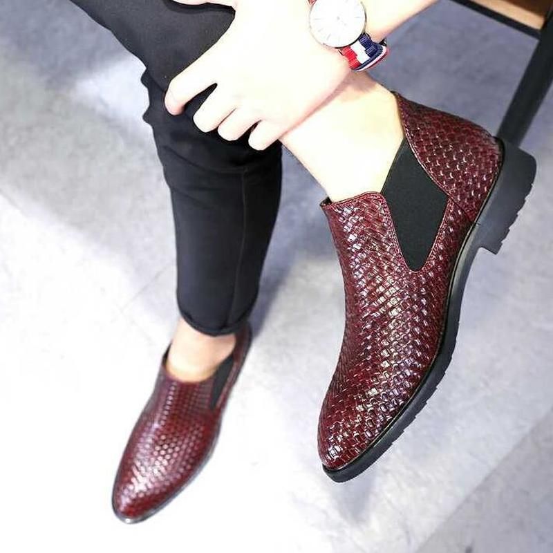 Spring Summer Mens Woven Single Boots Male Boots Men Fashion Ankle