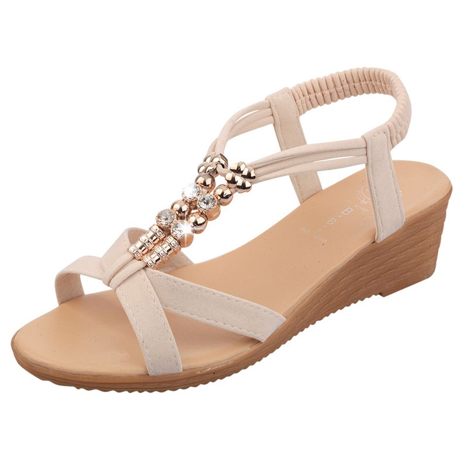Acheter Femmes Sandales Dété Sandales Chaussures Diamant Perles Plage Chaussures Belles Dames Sandales Noir Sandale Designer Femme De 8,62 € Du Wyl7 | Fr.DHgate.Com