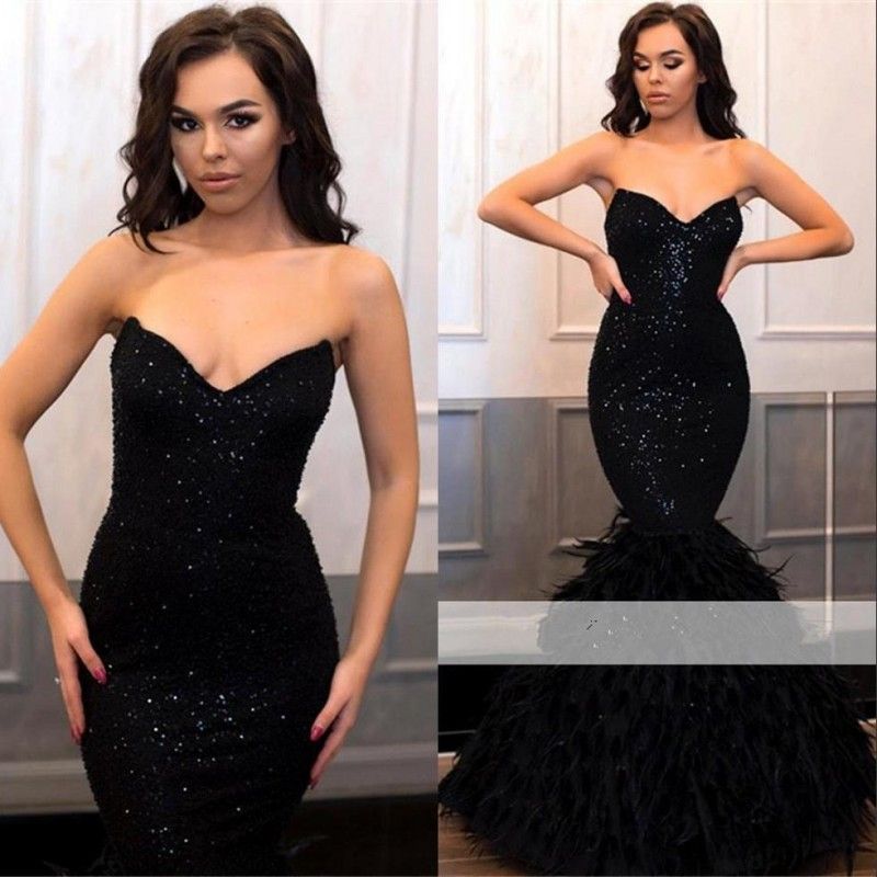 black sequin full length dress