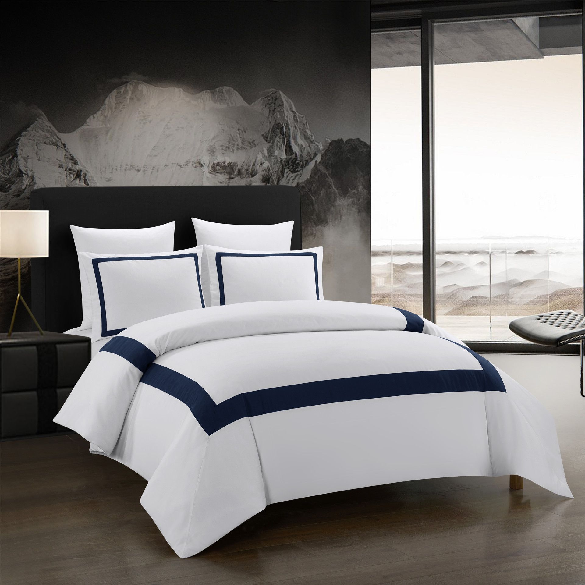 2019 Hotel Quality Solid Color Strips Bedding Ultra Durable Soft Quality Solid Color Strips Bedding
