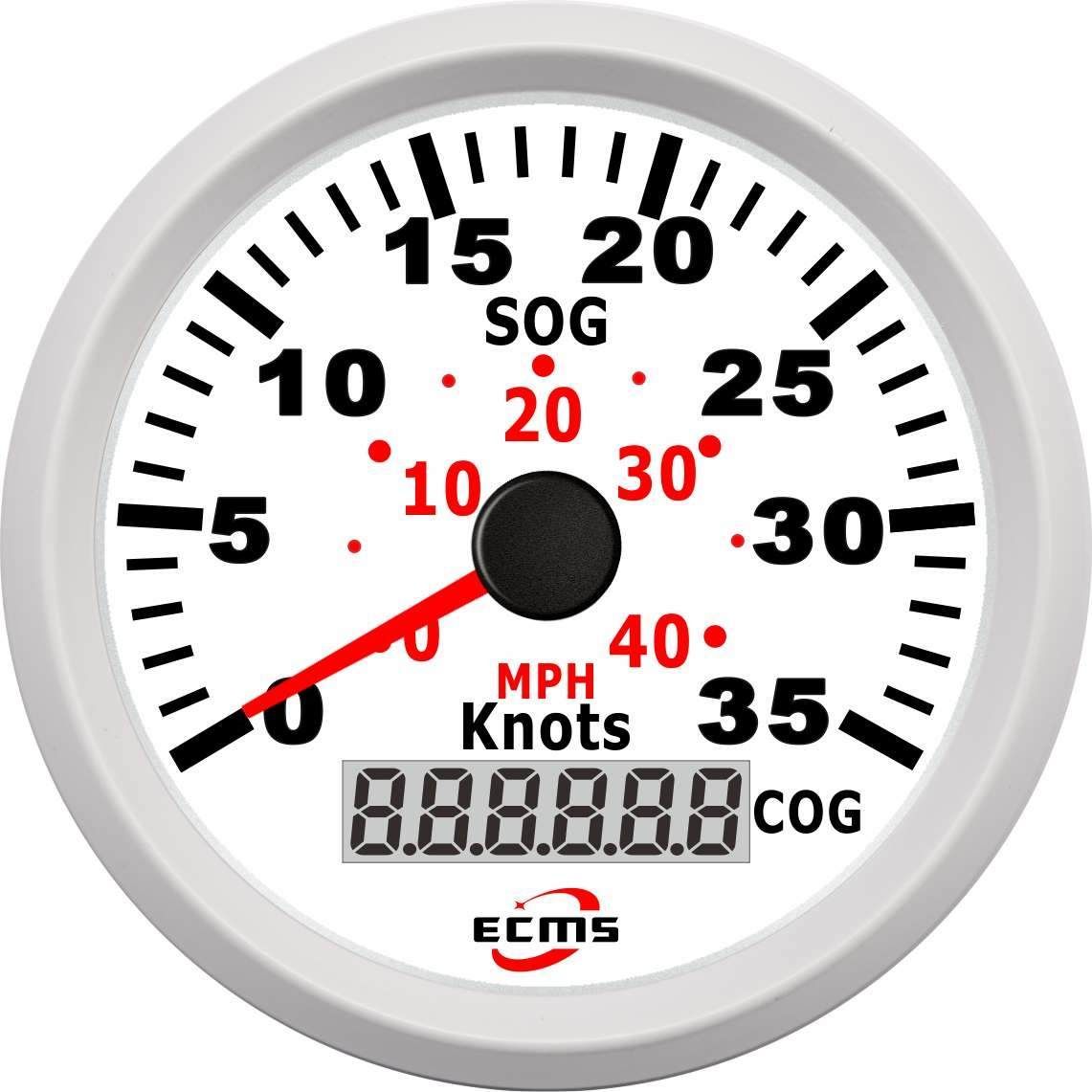 Marine Boat Auto GPS Speedometer Speed Meter Gauge 85mm 35 Knots 932V